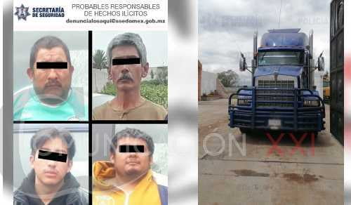 Cae banda de robo a transporte de carga en Polotitlán